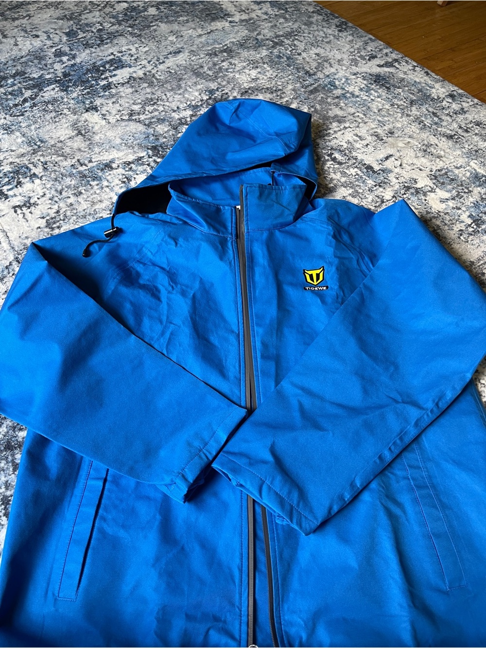 Men’s Waterproof Blue Hooded Jacket